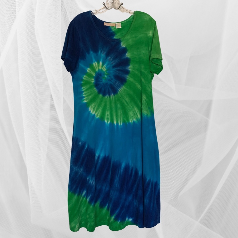Tie Dye Tee Shirt Dress Sz Med